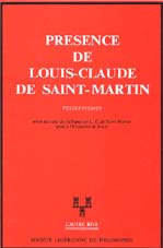 Présence de Louis Claude de St Martin